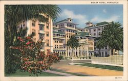 Moana Hotel One of Honolulu's Fine Beach Hotels. Postcard