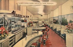 Clark's Coffee Tavern Postcard