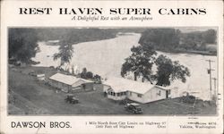 Rest Haven Super Cabins Yakima, WA Postcard Postcard Postcard