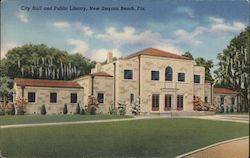 City Hall and Public Library Postcard