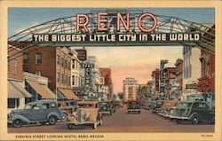 Virginia Street Looking South Postcard