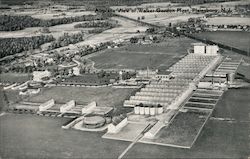 Airplane View of Walker-Gordon Plant Postcard