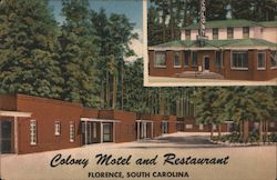 Colony Motel and Restaurant Postcard