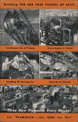 Plymouth Building the Car the Stands up the Best! Postcard