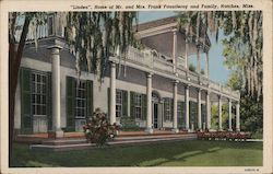 "Linden", Home of Mr. and Mrs. Frank Fauntleroy and Family Postcard