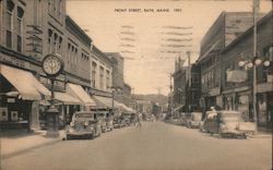 Front Street, 1901 Bath, ME Postcard Postcard Postcard