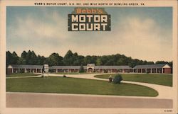 Webb's Motor Court Bowling Green, VA Postcard Postcard Postcard