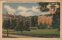 Cadet Barracks and Gymnasium, U.S. Military Academy Postcard