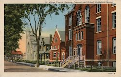 St. Marys Church, Rectory, Convent and School Postcard