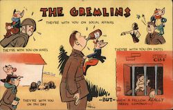 The Gremlins They're with you on Social Affairs Postcard