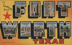 Greetings From Fort Worth Texas Postcard