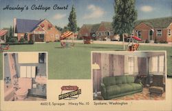 Hawley's Cottage Court Spokane, WA Postcard Postcard Postcard