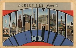 Greetings From Baltimore Postcard