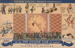 Five O'Clock Club Postcard