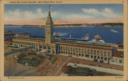 Ferry Building and Bay Postcard