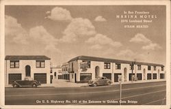 Marina Motel, On U.S. Highway No. 101 at the Entrance to Golden Gate Bridge Postcard