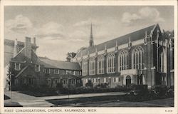 First Congregational Church Kalamazoo, MI Postcard Postcard Postcard