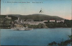U.S. Military Academy from Hudson River Postcard