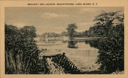 Spillway and Lagoon Brightwaters, NY Postcard Postcard Postcard