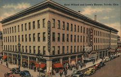 Hotel Willard and Loew's Theater Postcard