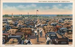 Fruit Market, Benton Harbor Postcard
