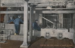 Dumping Ore Into Pocket at Shaft Station Mining Postcard Postcard Postcard