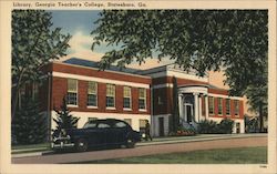 Library, Georgia Teacher's College Postcard