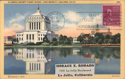 Alameda County Court House, Lake Merritt Postcard