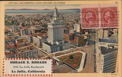 City Hall and Memorial Plaza Postcard