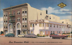 San Francisco Motel, 1750-1770 Lombard St. California Postcard Postcard Postcard
