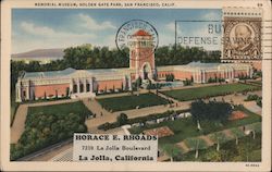 Memorial Museum, Golden Gate Park San Francisco, CA Postcard Postcard Postcard