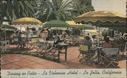 Dining In Patio, La Valencia Hotel Postcard