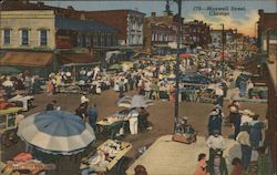 Maxwell Street Ghetto Market Chicago, IL Postcard Postcard Postcard