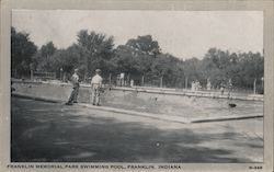 Franklin Memorial Park Swimming Pool Indiana Postcard Postcard Postcard