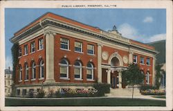 Public Library Freeport, IL Postcard Postcard Postcard