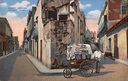 Street Vendor Postcard