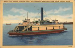 Ferry Steamer "Hampton Roads", Norfolk-Newport News Ferry Route Across Hampton Roads Ferries Postcard Postcard Postcard