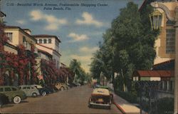 Beautiful Worth Avenue Fashionable Shopping Center Postcard