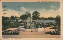 Fountain in Lake Eola Park Postcard