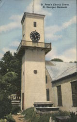 St. Peter's Church Tower St. George's, Bermuda Postcard Postcard Postcard