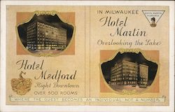 Hotel Medford and Martin Postcard