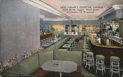 Greg Logan's Cocktail Lounge Postcard