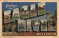 Greetings from Eagle River, Wisconsin Postcard