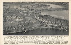 Aeroplan View, Camp Flambeau Postcard