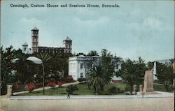 Cenotaph, Custom House and Sessions House Postcard