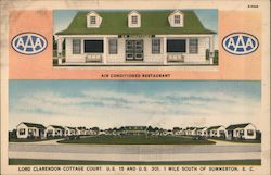 Lord Clarendon Cottage Court Summerton, SC Postcard Postcard Postcard