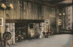Fireplace in Lobby, Paper Mill Playhouse Postcard
