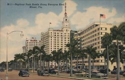 Bayfront Park Hotels Along Biscayne Blvd. Postcard