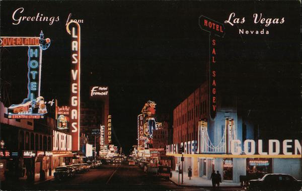 Fremont Street at Night - Glitter Gulch Las Vegas Nevada