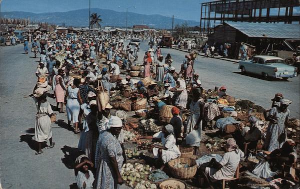 Market Scene at Port-a-Prince Port-au-Prince Haiti